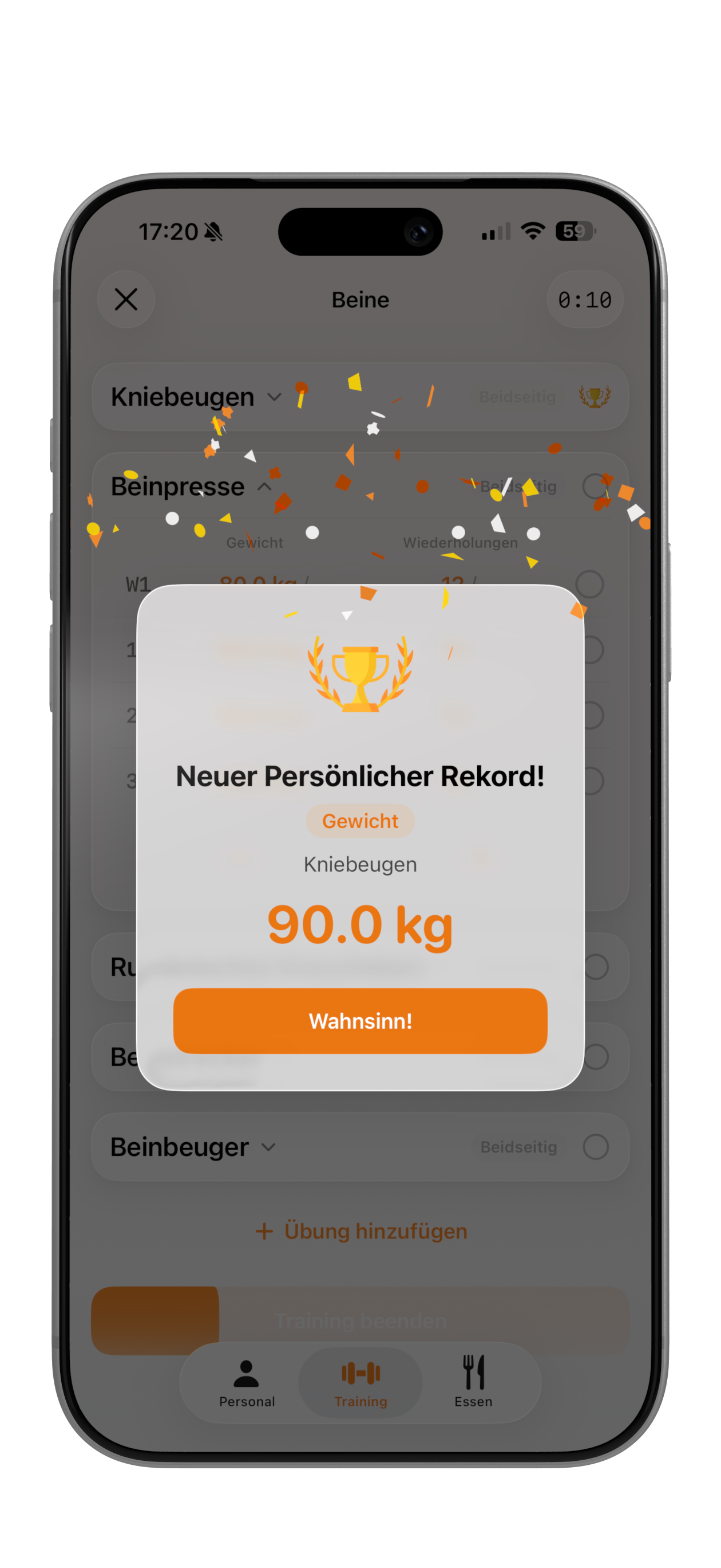 Persönlicher Rekord in Muscles